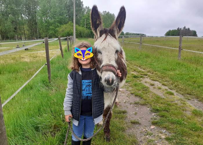 Domaine du Gué du Roi Se Balader à Pied avec l'Ane Iroquois