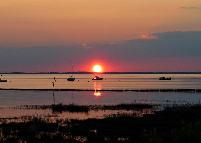 Bassin d'Arcachon couché de soleil