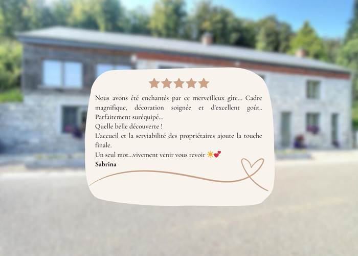 Avis clent - Gîte Lompret