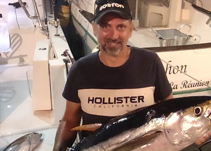 Votre hôte Denis et un thon banane de 16kg