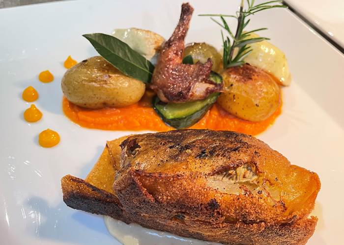 croustillant de pigeon et foie gras