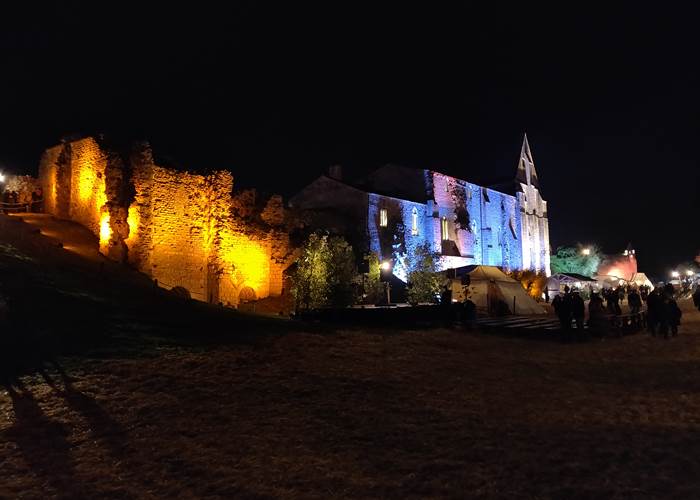 Abbaye Maillezais illuminée