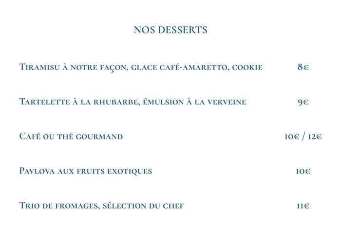 Nos desserts