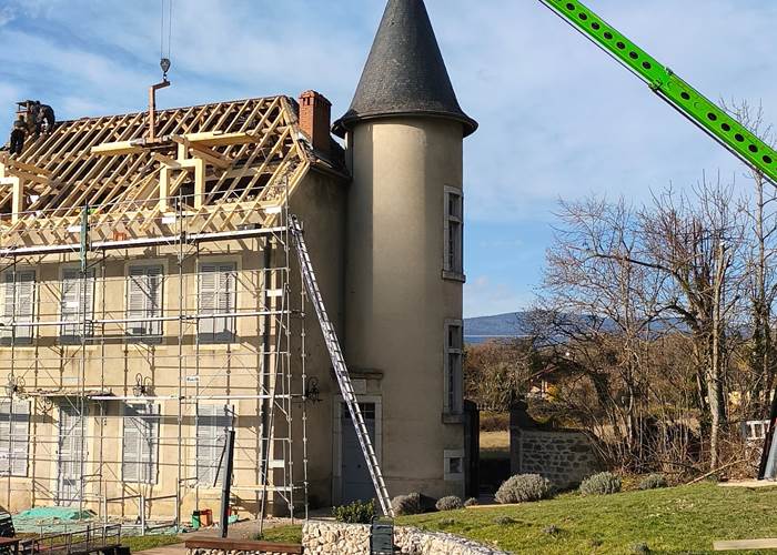 Rénovation de la charpente du Manoir du Colombier