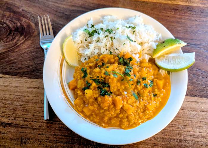 Dahl de lentilles corail