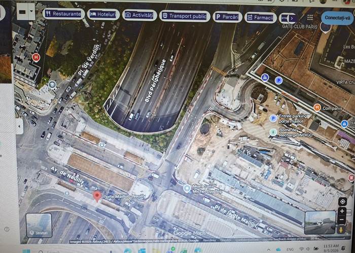 Porte Maillot statia autobuz spre Gare Montparnasse