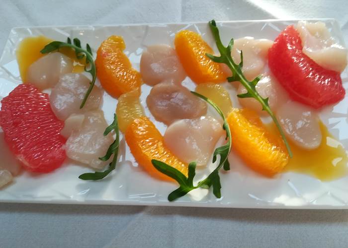 Kergroaz Maner Carpaccio de Saint-Jacques