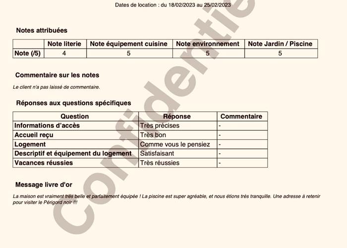 Séjour du 18 au 25/02/2023