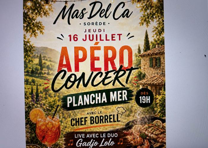Apéro Concert avec le Chef Borrell et le duo Gadjo Lolo