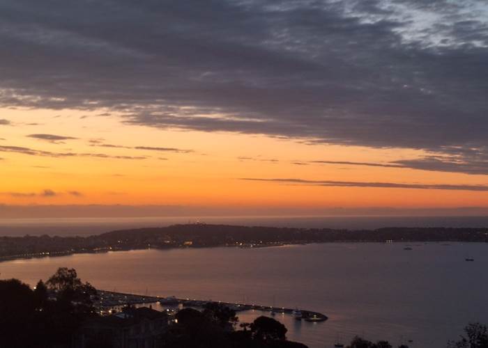 coucher de soleil depuis le toit terrasse
