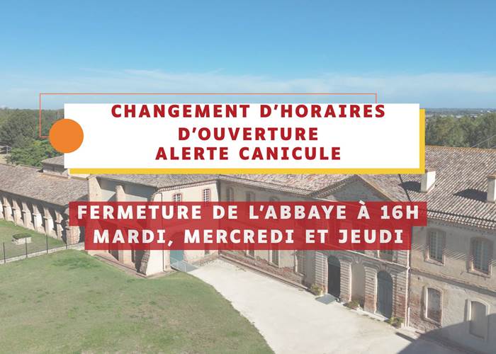 Abbaye de Belleperche - changement d'horaire - (c)AB