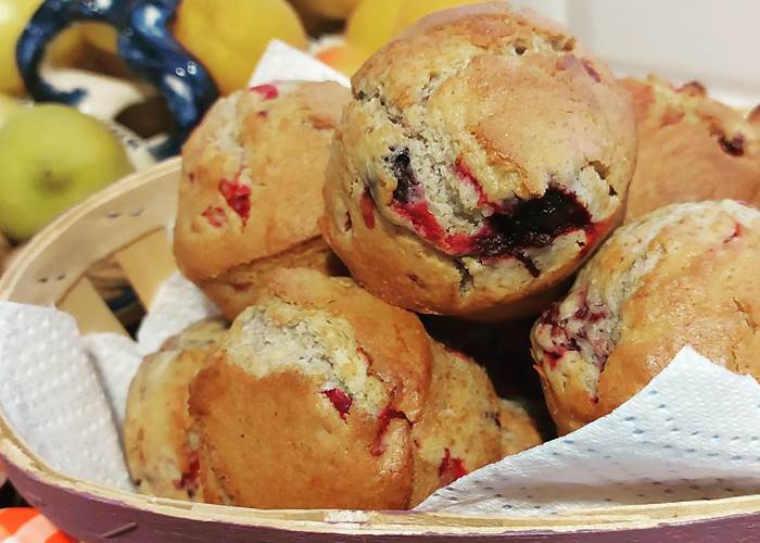 Muffins aux fruits rouges