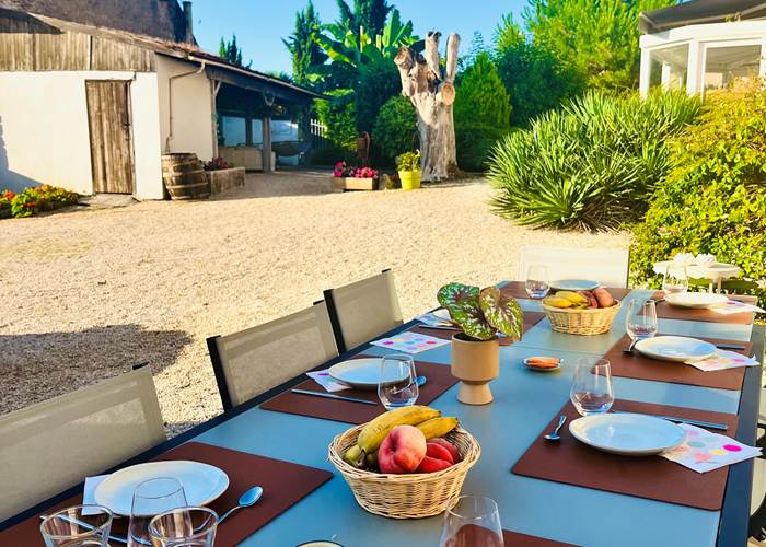 Petit déjeuner en terrasse
