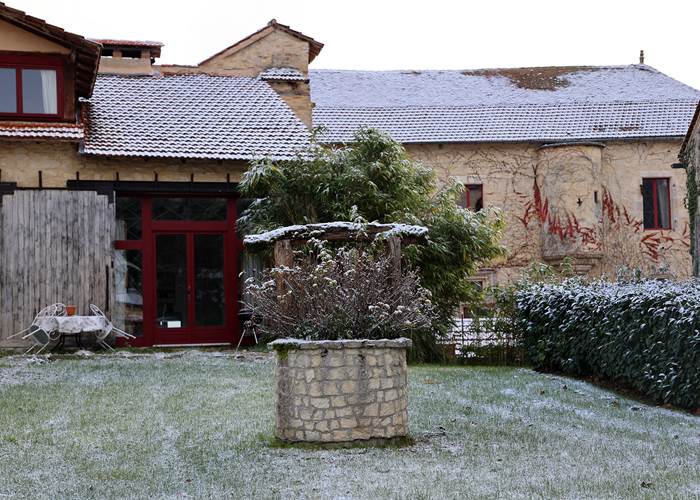 Le Château de Saint-Chamarand sous la neige