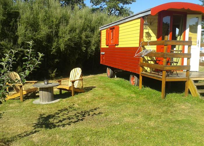 la roulotte nature et bois, chambres d'hôtes de kerael en presqu'ile de Crozon