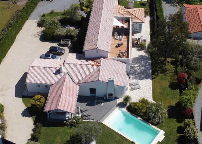 Vue aérienne de la propriété