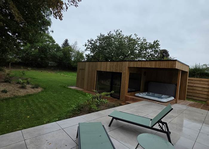 terrasse vue sur le jardin