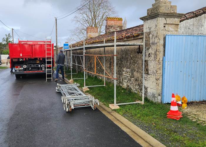 J1 début des travaux salle de réception