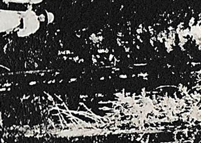 Photo ancienne de personnes dans la forêt