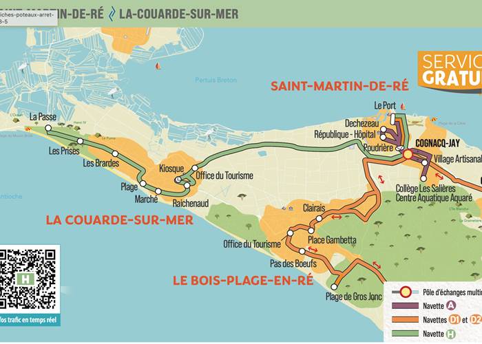 Circuit navette gratuite H entre la Couarde et Saint Martin