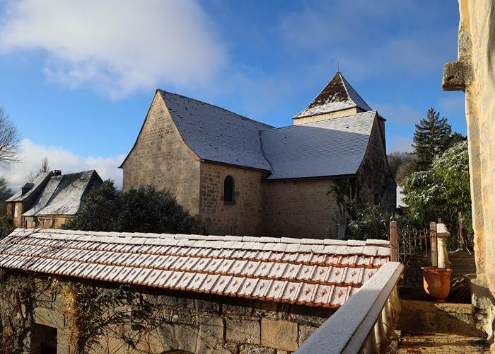 Le Château de Saint-Chamarand sous la neige