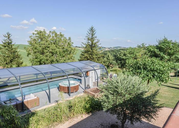 exte´rieur vue espace de´tente du haut de la terrasse