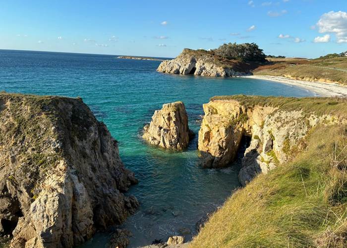 Plage de Porsévigné à quelques minutes à pieds des Chalets de Kerescar