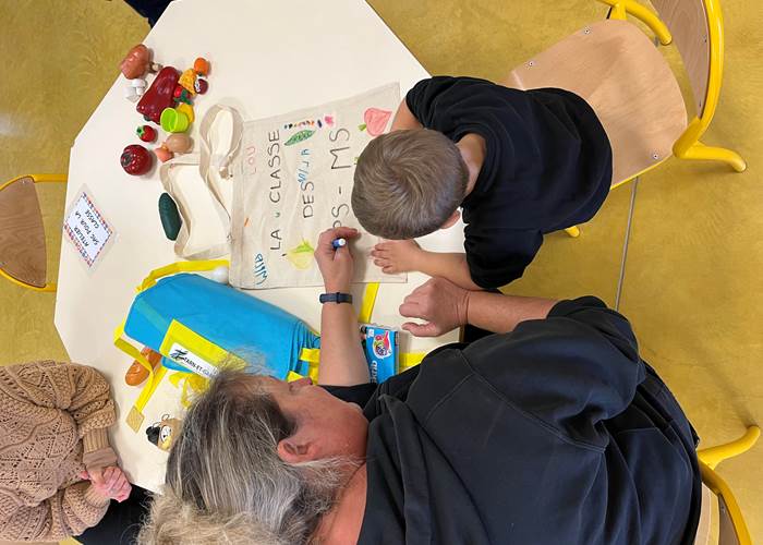 Classe de maternelle accueillie lors des journées du goût
