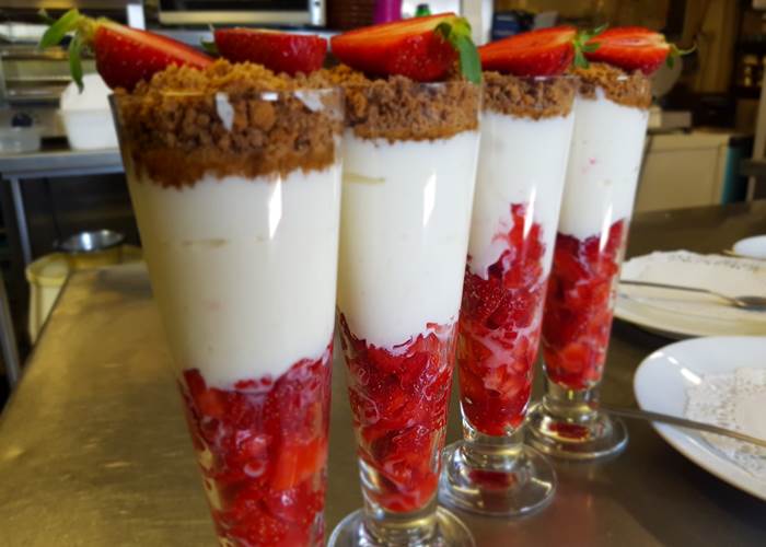 fromage blanc battu aux fruits et speculoos le Ranch des Lacs