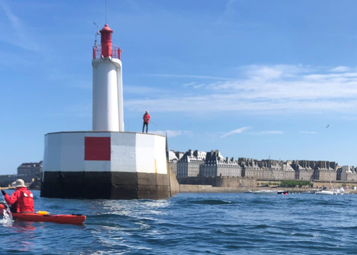 Kayak entrée du port de St Malo