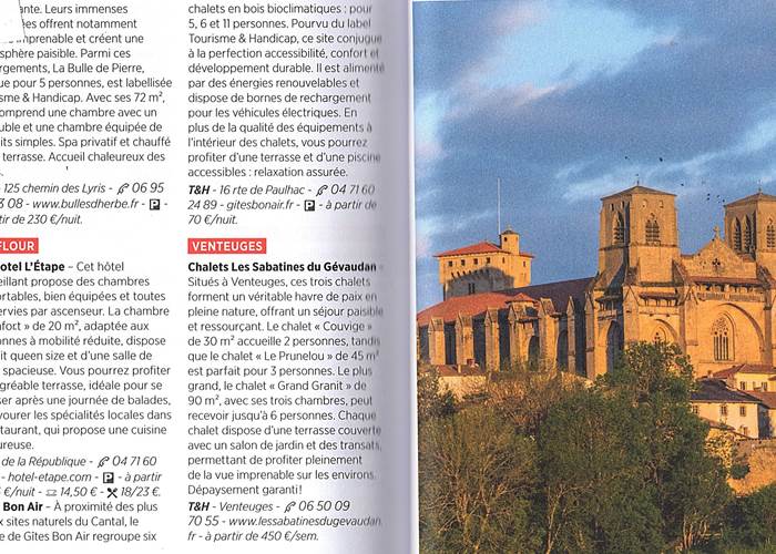 Gîtes Bon Air conseillés dans les hébergements de Saint Flour