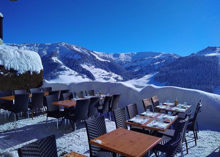 Vue sur le domaine skiable