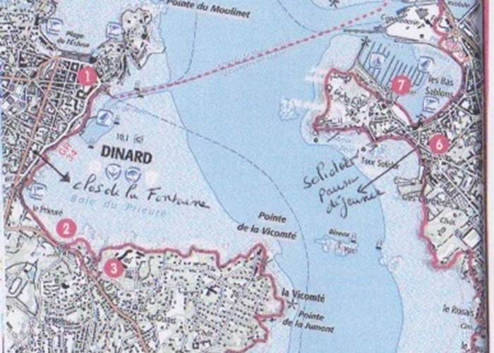 Clos de la Fontaine Dinard Plan rando Dinard ST Malo