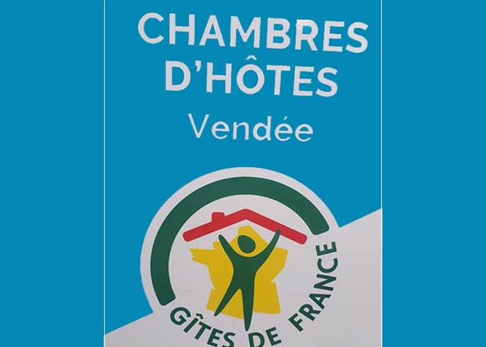 label gîtes de France - chambres d'hôtes en Vendée 3 épis