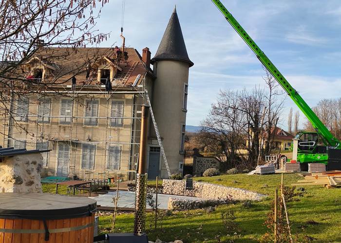 Chantier d'hiver au Manoir du Colombier