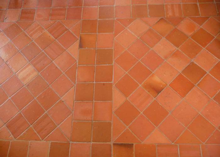 sol terre cuite du rez de jardin
