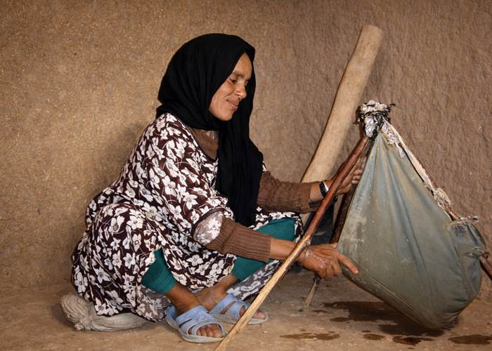 barattage du lait de chèvre