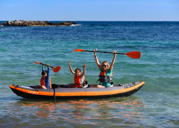 kayak 3-4 places balade famille Golfe du Morbihan Villa Charles Ashton