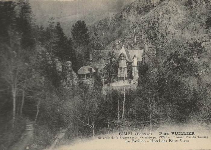 Carte postale vintage histoire parc vuillier correze tourisme tulle 1