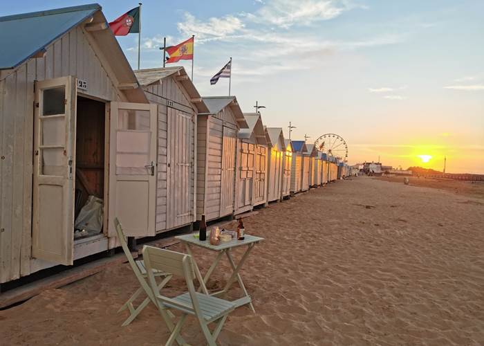 les cabines de plages de Courseulles sur mer