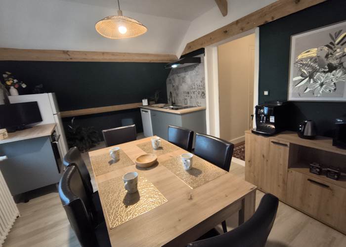Cuisine équipée du gîte pour un séjour confortable à La Flèche