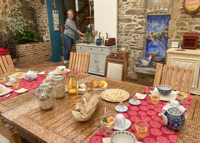 petit déjeuners dans la véranda