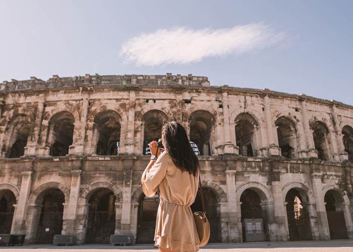 Les arènes de Nîmes à deux pas de Chez Pepito