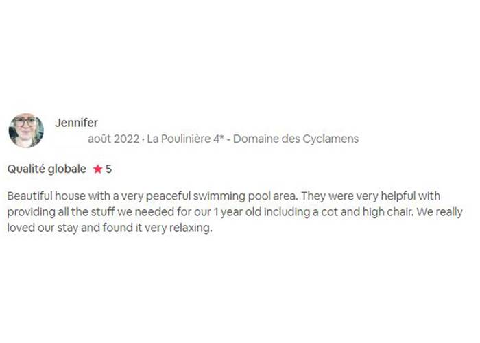 Avis Domaine des Cyclamens 2022
