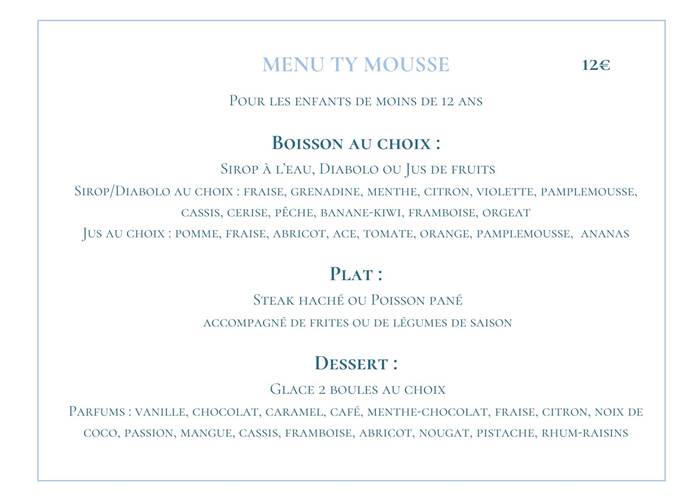 Menu enfant