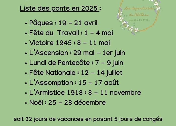 Les ponts de 2025-news