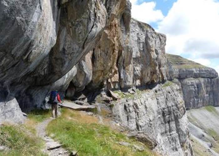 Randonnée sur la vire des fleurs au dessus du canyon d'Ordesa
