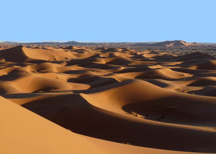 Le sable à perte de vue