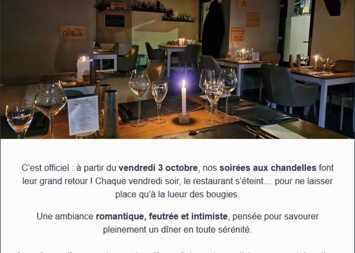 Souper aux chandelles
