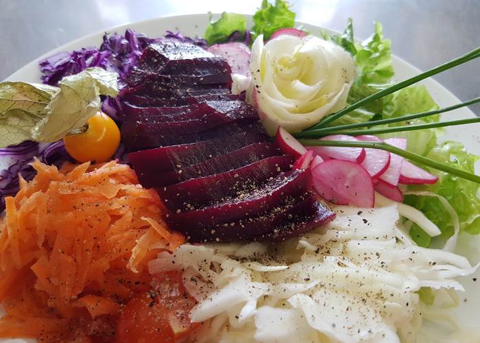 assiette de crudités Le Ranch des Lacs